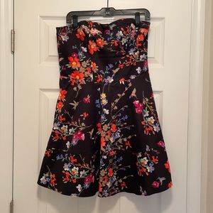 Express Strapless Floral Dress